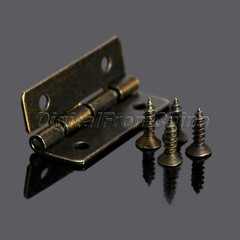 12Pcs Vintage Brass Hinges for Jewelry Chests Wine Wood Music Box Cabinet Door