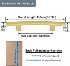 Cabinet Pulls Gold Drawer Pulls Brushed Brass 3 Inch Cabinet Handles Hardware