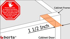 1 1/2 Overlay Restricted Angle to 90 Deg Soft Close Face Frame Cabinet Hinges(6)