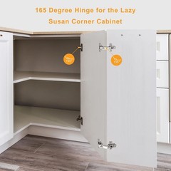 Chibery 2-Pack 165° Soft Close Lazy Susan Hinges for Corner Cabinet