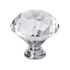 1-100PCS Door Handle Diamond Crystal Clear Glass Cabinet Drawer Pull Knobs Home
