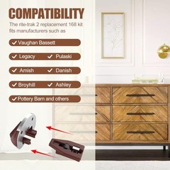 Universal Drawer Slides Upgrade – 20 Sets Improved Metal Track Guides for Dresse