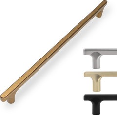 6 Pack 15 Solid Brushed Antique Brass Cabinet Handles Kitchen Cabinet Pulls