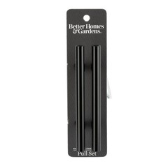 Better Homes & Gardens Matte Black Finish 2 Pack Pull Set