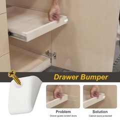 15 PCS Cabinet Drawer Bumpers Hardware Furniture Slide Bumper for Roll Out Shelf