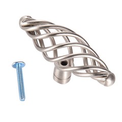 25 PCS Bird Cage Birdcage Kitchen Cabinet Knob knobs Nickel 60MM 2 3/8 898-SN