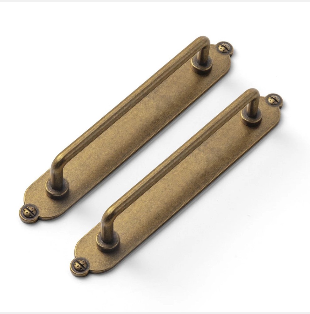 2 Pack 5” Center-Center Distressed Backplate Bar Pull Handles