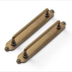 2 Pack 5” Center-Center Distressed Backplate Bar Pull Handles