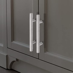 Probrico 5 Pack 3-3/4 Inch Cabinet Handles hole center 3-3/4″, Brushed Nickel