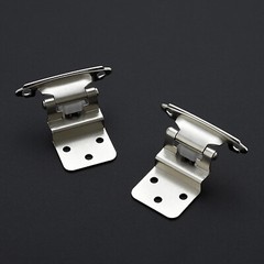 Ravinte 25 Pairs(50) 3/8 Inch Cabinet Door, Cupboard Hinges Kitchen Satin Nickel