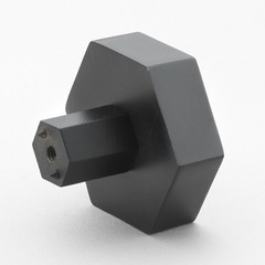 GlideRite 1-1/2 Inch Solid Hexagon Cabinet Knob Oil Rubbed Bronze, 5824-ORB-1