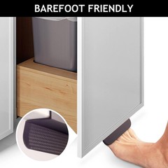 Cabinet Foot Pull Aluminum Alloy with Adhesive and Screws for Kitchen Doors