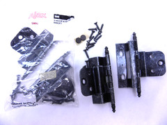 2 Pairs! Ajax #9556, 3/8 inch Inset Semi Concealed Self-Closing Cabinet Hinge