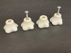 Vintage Set of 4 Green Butterfly Cabinet Knobs 1-3/4 in Diameter