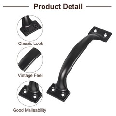 8pcs 3 Inches Gate Handle with Screw for Kitchen Closet Door Black