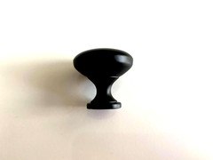 10-pack Cabinet or Drawer Knob Matte Black Round Mushroom Knobs 1 1/8″ (29mm)
