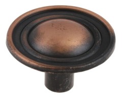 (5 Pack) 1-1/4 inch Hubcap Knob Antique Copper