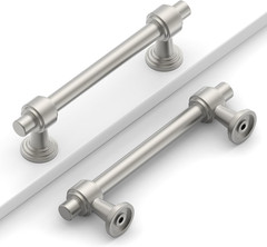10 Pack 3.75″(96mm) Brushed Satin Nickel Cabinet Pulls Kitchen Cabinet Handles C