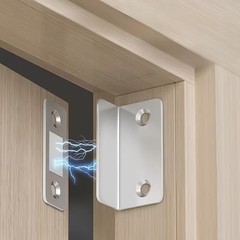 1pair Magnetic Door Catch Latch-Invisible Strong Adhesion, Drill-Free Mount, Sea