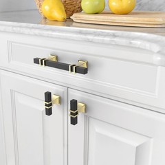 10 Pack 2 Inch 50mm Cabinet Knobs Black And Gold Kitchen Matte Hardware