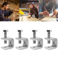 C-clamp Jaw U-shaped Clip Silver Stainless Steel Table Bracket With Screw