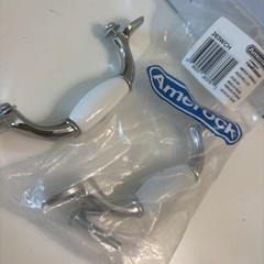Amerock 263WCH Polished Chrome 3″cc Arch Handle Pull with White Ceramic 2. (b3