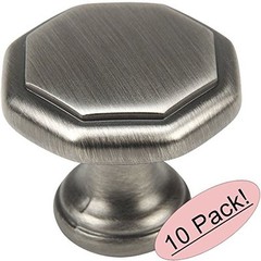 *10 Pack* Cosmas Cabinet Hardware Antique Silver Octagon Cabinet Knobs #5181AS