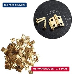 100Pcs Mini Brass Plated Hinge – Small Decorative Jewelry Box Hinges Parts
