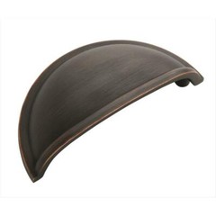 Amerock BP53010FB Cup Pulls Collection 3 in. (76mm) Cup Pull, Flat Black