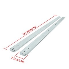 60″ Locking Drawer Slides 500lb Heavy Duty Ball Bearing Full Extension With Lock