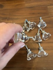 Clear Knob Set – 10 Regular Size + 1 Large Size