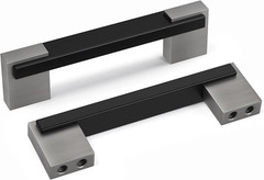 20 Pack Adjustable Cabinet Pulls, Black & Silver, 3″ & 3.75″ Spacing