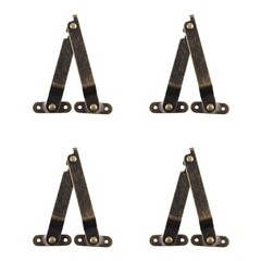 4 Pcs Small Antique Brass Lid Folding Support Hinges – Functional and Stylish