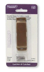 (12 Pack) Brown Double Magnetic Catch with Screws & Catch – 2-3/4″