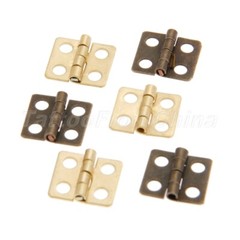 80Pcs 13x12mm Small Hinges Cabinet for Jewelry Cigar Box Wood Hinges Mini Fillet