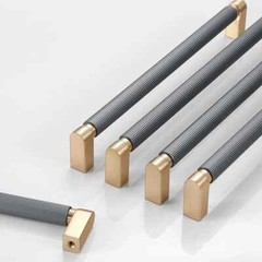 3.78″ 5″ 7.55″ 12.6″ 18.9″ Large Wardrobe Pull Dark Gray Cabinet Pull Handles