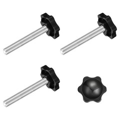 4Pcs Clamping Screw Knob, M8 x 55mm Hex Shaped Star Knob, 32mm Dia