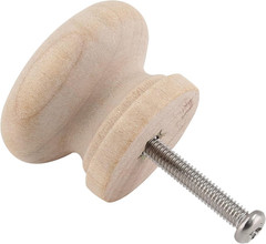Uenhoy 30 Pcs round Wooden Cabinet Knobs 1-1/8″ (28Mm) Unfinished Wooden Pulls M