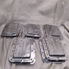 10 X TCH Medium Spring Loaded Handle Chrome Tone Steel With Padded Black Grip