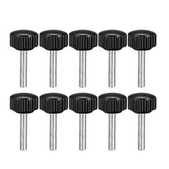 10 X M4 x 25mm Male Thread Knurled Clamping Knobs Grip Thumb Screw on Type