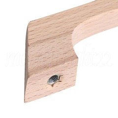 12×1.5×3.1cm Beech-Wood Drawer Pull Handles Screw Hole Space 9.6cm Set of 10