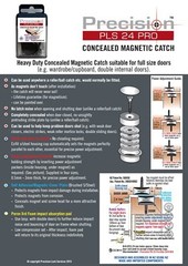 Concealed Magnetic Door Catches for Heavy Duty Doors, 30mm+ Thickness, 2-Pack
