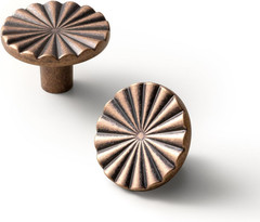 Goo-Ki 1.5”(38mm) Dia Antique Copper Cabinet Knob, Big Zinc Alloy Drawer Knobs