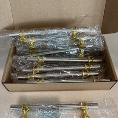 Romatee 10 Pack 7.5 inch Dresser Pulls Cabinet Handles silver & gold color