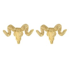 Unique Brass Door Handle Set 2 Pcs Sheep Head Copper Hooks for Your Decor
