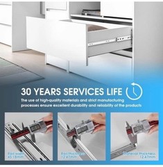 SHUHANG 10” 100 lb Load 3-fold Drawer Slides Silver