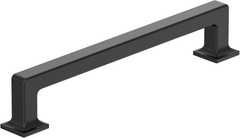 Amerock Lintel 6-5/16″ (160mm) Cabinet Pull, Matte Black Transitional Design