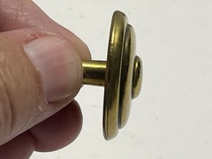 Vintage Lot (29) NOS KBC Round Brass Plated Drawer/Cabinet Fixed Knobs