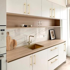 10 Pack Brushed Gold Cabinet Pulls 5 Inch 128mm Kitchen Handles Hardware