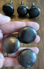 Vintage Blackened Metal Dresser & Cabinet Knobs – Lot of 25 Matching Drawer Pull
